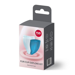 Набір менструальних чаш Fun Factory FUN CUP EXPLORE KIT, 2 шт, Multicolored Turquoise, об’єми 20 та 30 мл - №7