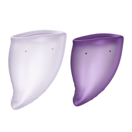 Набір менструальних чаш Fun Factory FUN CUP EXPLORE KIT, 2 шт, Multicolored Violet, об’єми 20 та 30 мл - №2