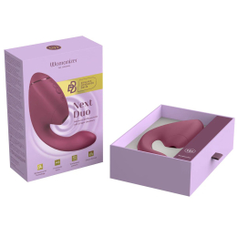 Подвійний вакуумний кліторальний стимулятор з вібрацією Womanizer Next Duo - Dusky Pink - №14