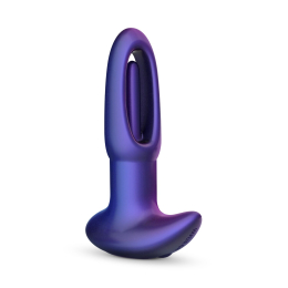 Анальна пробка з віброязичком Hueman - Voyager Butt Plug With Tapping 