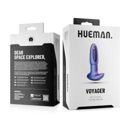 Анальна пробка з віброязичком Hueman - Voyager Butt Plug With Tapping - №9