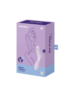 Вакуумний стимулятор з вібрацією Satisfyer Curvy Trinity 2 Violet - - фото №4
