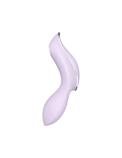 Вакуумний стимулятор з вібрацією Satisfyer Curvy Trinity 2 Violet - - фото №2