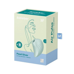 Вакуумний кліторальний стимулятор із вібрацією Satisfyer Pearl Diver Mint - - фото №5