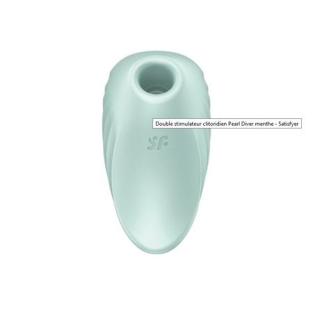 Вакуумний кліторальний стимулятор із вібрацією Satisfyer Pearl Diver Mint - фото №3
