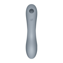 Вакуумний стимулятор з вібрацією Satisfyer Curvy Trinity 3 BlueGrey - - фото №3