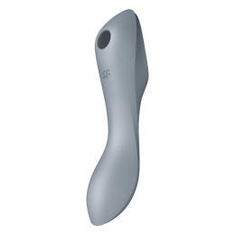 Вакуумний стимулятор з вібрацією Satisfyer Curvy Trinity 3 BlueGrey - фото