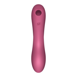 Вакуумний стимулятор із вібрацією Satisfyer Curvy Trinity 3 Red - №3