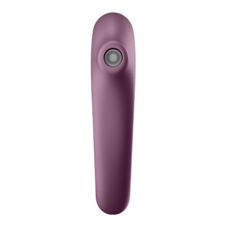 Вакуумний стимулятор з вібрацією Satisfyer Dual Kiss Wine Red - фото №2