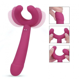 Вібратор для пар Love To Love PLEASE ME - PLUM STAR з трьома моторами, гнучкий - №9