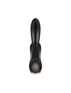 Смарт вібратор-кролик із подвійним відростком Satisfyer Double Flex Black - №3