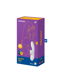 Смарт вібратор-кролик із подвійним відростком Satisfyer Double Flex White - - фото №4