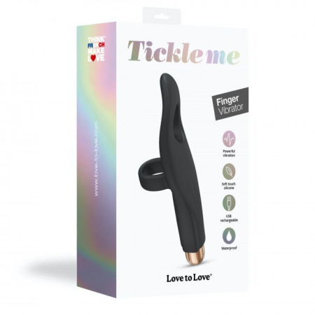 Вібратор на палець Love To Love Tickle me - BLACK ONYX перезаряджається, 3 варіанти використання - фото №7