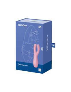 Кліторальний вібратор Satisfyer Threesome 3 Pink з трьома пальчиками - - фото №4